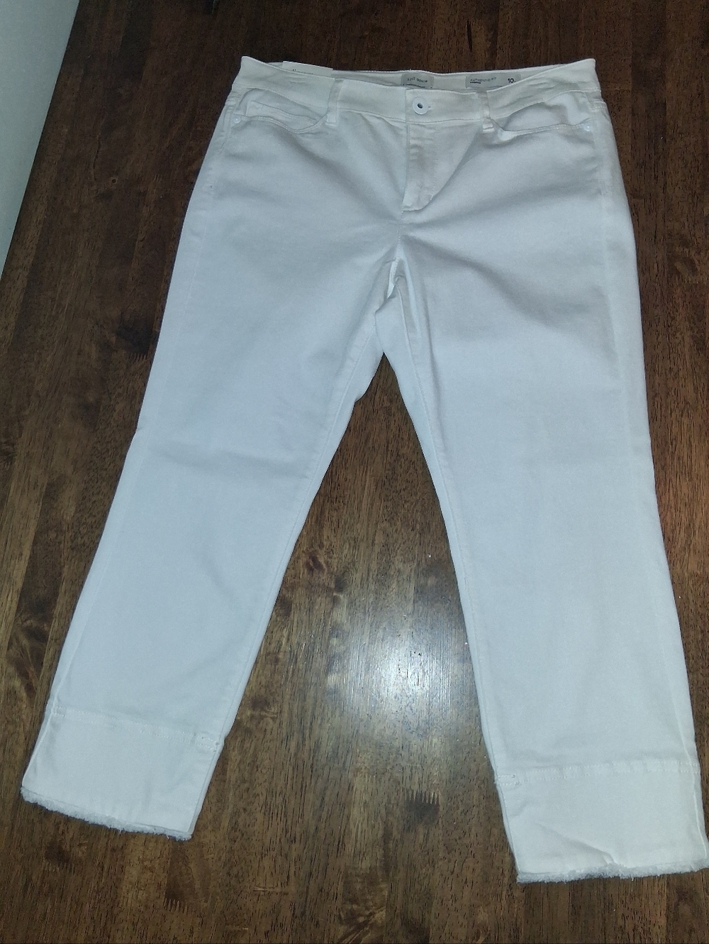 J Jill NWT Authentic Fit Cropped White Denim Jeans 10p